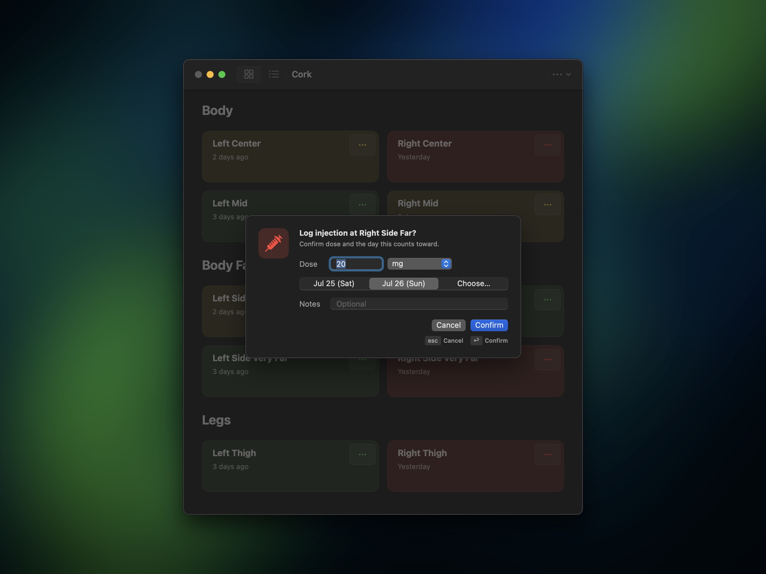 Screenshot of Cork